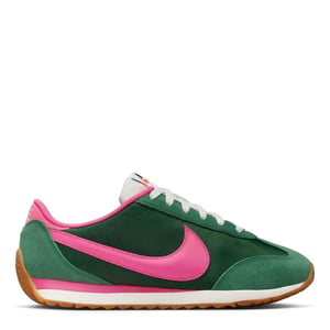 Nike - "Waffle Debut" Sneaker für Damen, Wildleder, Keilabsatz (Grün/Pink)