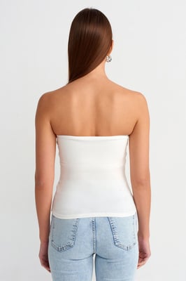 Trägerlose Bodycon Bandeau-Bluse