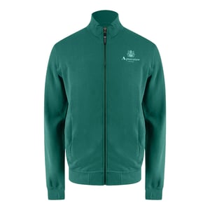 Aquascutum Active Fleecejacke Mit Kleinem Logo, Durchgehendem Reißverschluss Und Stehkragen, Jägergrün