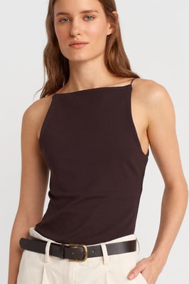 Slim-Fit Halterneck Jerseytop