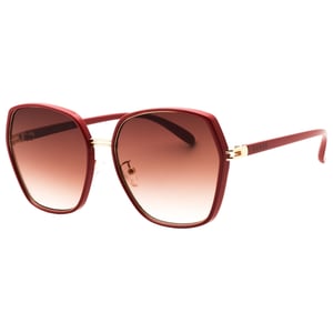 Guess Sonnenbrille Mit Braun-weißem Farbverlauf Und Glänzend Roten Gläsern