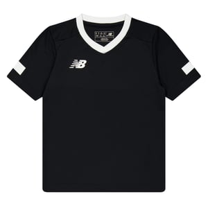 New Balance - T-Shirt für Herren/Damen Unisex, V-Ausschnitt, Athletisch, Regulär (Schwarz)