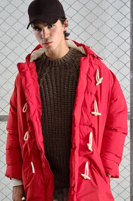 Dicker Kapuzen-Langer Puffermantel mit Taschen