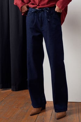 Damen Mid-Waist Straight-Leg Jeans