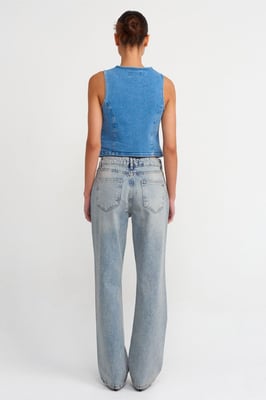 Damen Low-Waist Straight Leg Jeans