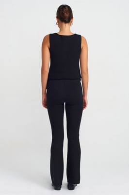 Hoch geschnittene Bootcut-Leggings