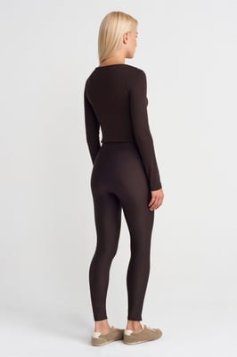 Hochgeschnittene Skinny-Leggings mit Reißverschlussdetails