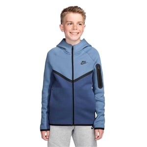Nike - Hoodie mit durchgehendem Reißverschluss für Kinder, Fleece (Blau)