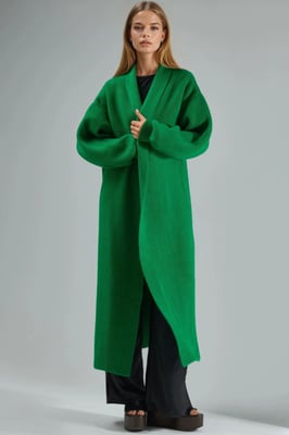Langer Strickjacke