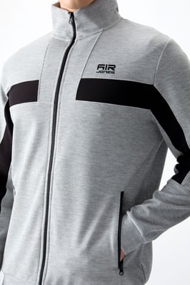 Herren Color Block Fleece Sweatshirt und Hose Set