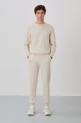 Herren Baumwoll-Polyester Fleece Sweatshirt und Hose Set