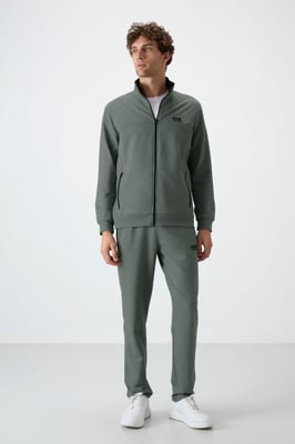 Herren Strickfleece Sweatshirt- und Hosen-Set