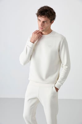 Herren Sweatshirt- und Hose-Set aus Baumwolle-Polyester-Fleece