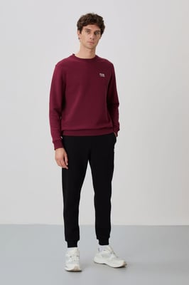 Herren Sweatshirt- und Hose-Set aus Baumwolle-Polyester-Fleece