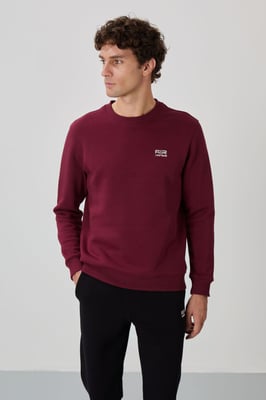 Herren Sweatshirt- und Hose-Set aus Baumwolle-Polyester-Fleece