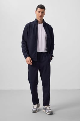Herren Langarm-Reißverschluss Sweatshirt und Hose Set