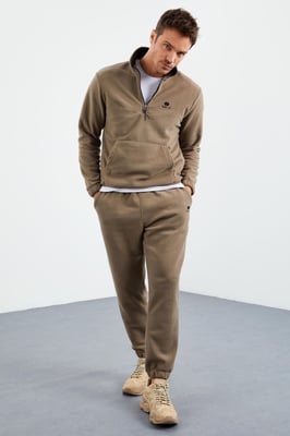 Herren Sweatshirt- und Hosen-Set aus Polyester