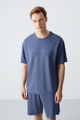 Herren Übergrößen Baumwollmischung T-Shirt und Shorts Set
