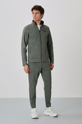 Herren Sweatshirt-Set mit Reißverschlusskragen und Hose