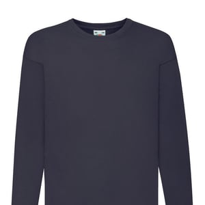 Fruit of the Loom - "Valueweight" T-Shirt für Kinder Langärmlig (Marineblau)
