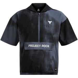 Under Armour - "Project Rock" Kapuzenpullover für Herren, kurzärmlig (Grau)