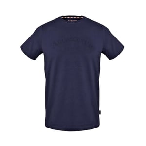 Aquascutum - T-Shirt für Herren, Rundhalsausschnitt, Regulär (Marine)