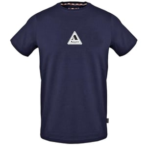 Aquascutum - T-Shirt für Herren, Rundhalsausschnitt, Jersey (Marine)