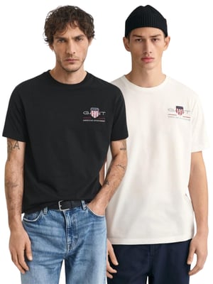Gant | 2er Pack Herren T-Shirt mit gesticktem Archiv-Schild