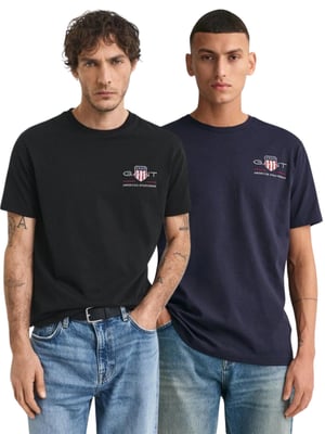 Gant | 2er Pack Herren T-Shirt mit gesticktem Archiv-Schild