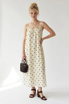 Punktmuster A-Linien-Maxikleid