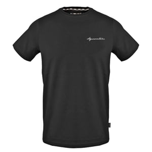 Aquascutum - T-Shirt für Herren, Rundhalsausschnitt, Regulär (Schwarz)