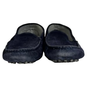Manolo Blahnik Slipper aus blauen Wildleder