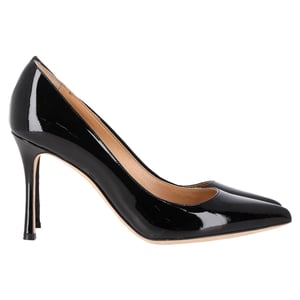 Sergio Rossi New Secret Pumps aus schwarzem Lackkalbsleder