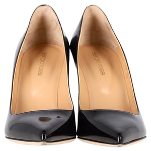 Sergio Rossi New Secret Pumps aus schwarzem Lackkalbsleder