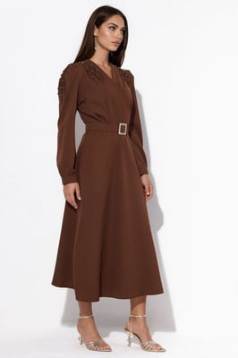 Gürtel-A-Linien-Midikleid