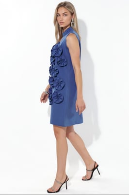 Besticktes ärmelloses Minikleid