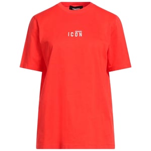 Dsquared2 Icon Kleines Brustlogo Rotes T-shirt