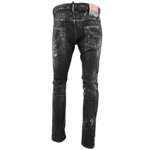 Dsquared2 Skater Jeans Mit Destroyed Paint Effect, Schwarz