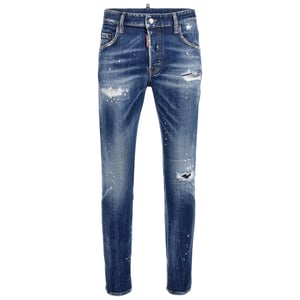 Dsquared2 Super Twinky Jeans, Verstärkte Jeans Mit Used-look-denim-waschung, Blau