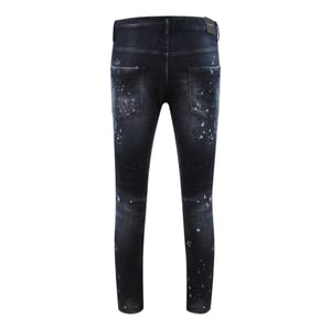 Dsquared2 Skater Jeans, Verstärkt, Mit Rissen, Farbspritzer-optik, Schwarze Waschung