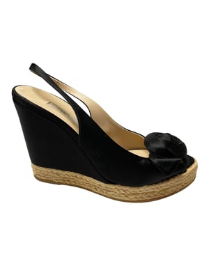 Prada Espadrillesandalen aus schwarzer Seide
