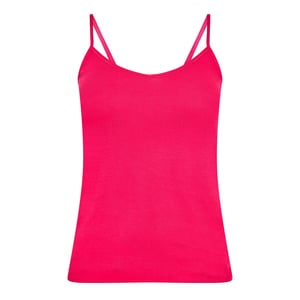 Puma - Top für Damen, V-Ausschnitt, gerippt (Pink)