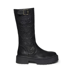 Steve Madden - "Gelina" Kniehohe Stiefel für Damen, Leder (Schwarz)