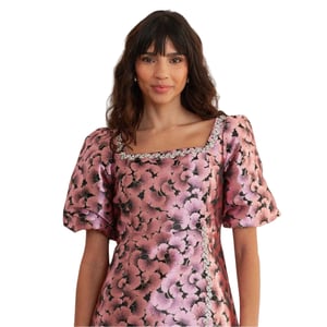 Lovedrobe - Shift-Kleid für Damen, Jacquard, Party (Pink)