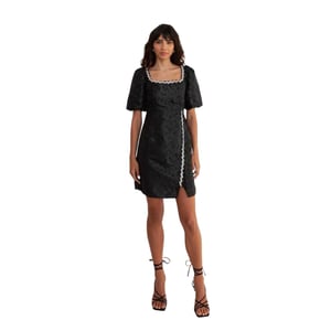 Lovedrobe - Shift-Kleid für Damen, Jacquard, Party (Schwarz)