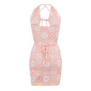 Off White - Minikleid für Damen (Pink/Weiß)