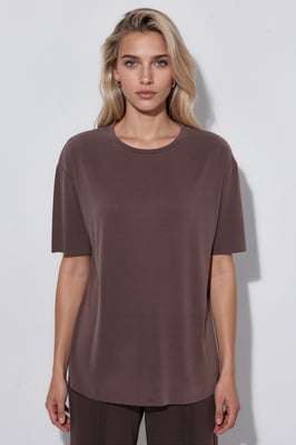 Lockere Passform Crew-Neck T-Shirt