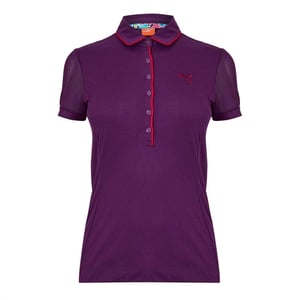 Puma - "Novelty" Poloshirt für Damen, Emblem, Mesh-Ärmel (Violett)