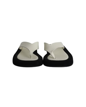 The Row Ginza Flip-Flop-Sandalen aus weißem Leder