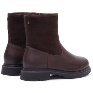 Hush Puppies Charlotte Leder Damen BRAUNE Stiefel